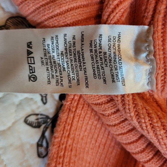 Free People Easy Street Guava Juice Cropped Sweater Sz Medium - Picture 7 of 11